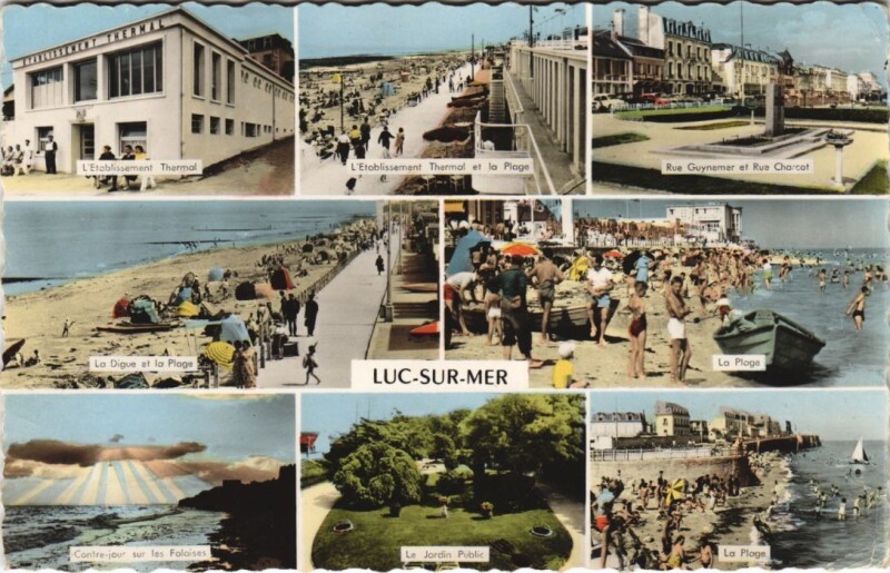 Carte postale ancienne Luc-sur-Mer Scenes à Luc-sur-Mer