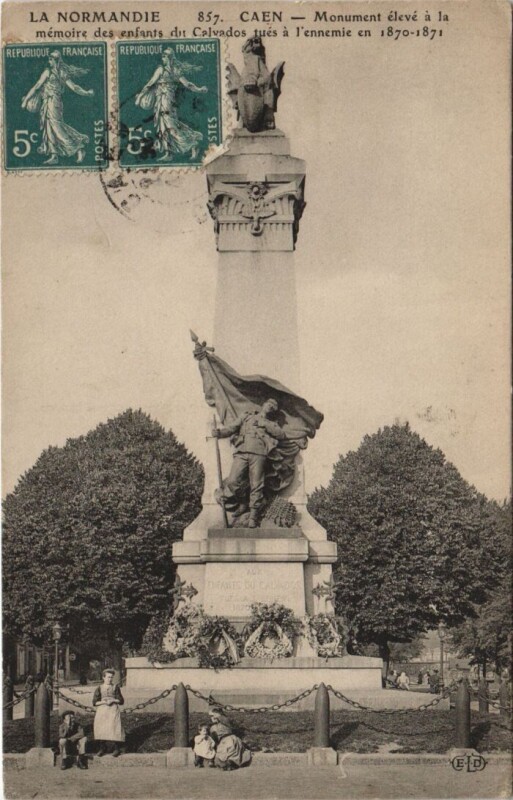 Carte postale ancienne Caen Monument