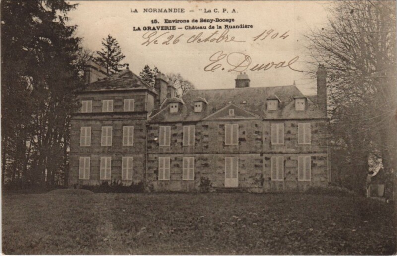 Carte postale ancienne La Graverie Chateau de la Ruandiere