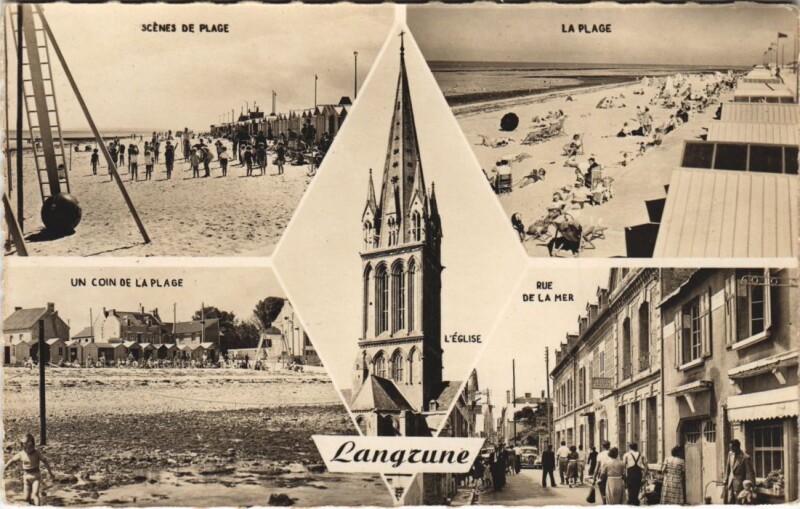 Carte postale ancienne Langrune-sur-Mer Scenes à Langrune-sur-Mer
