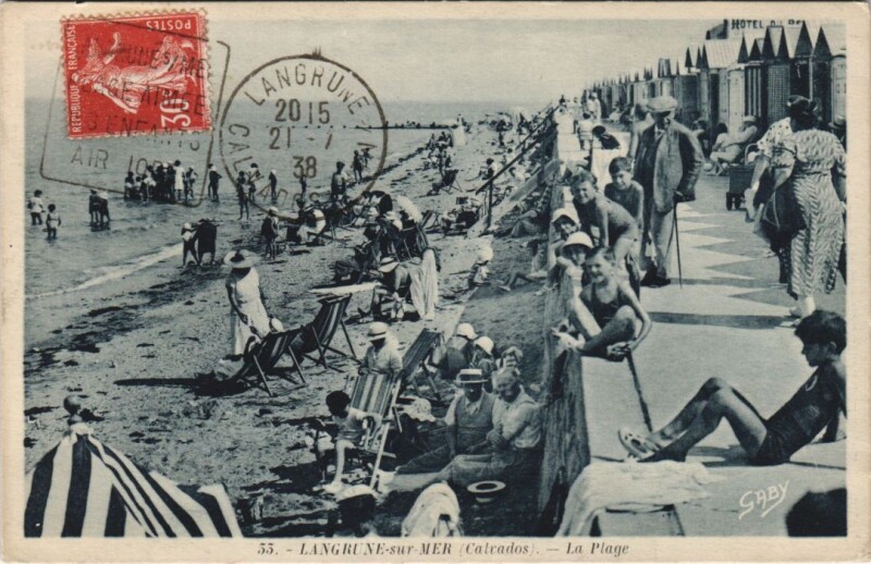 Carte postale ancienne Langrune-sur-Mer La Plage à Langrune-sur-Mer