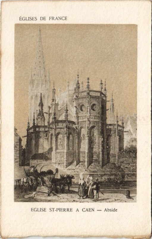 Carte postale ancienne Caen Eglise Saint-Pierre - Abside