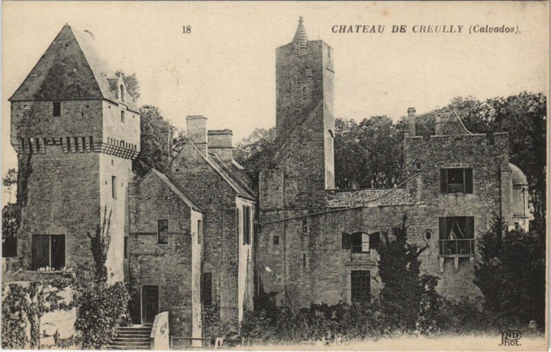 Carte postale ancienne Creully Chateau