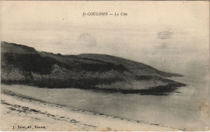 Carte postale ancienne Saint-Coulomb La Cote à Saint-Coulomb