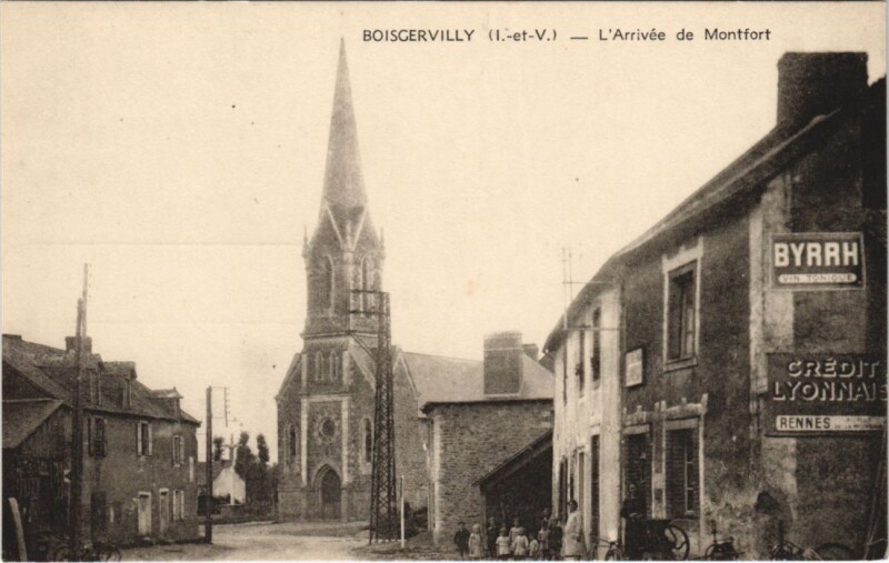 Carte postale ancienne L'Arrivée de Montfort à Boisgervilly