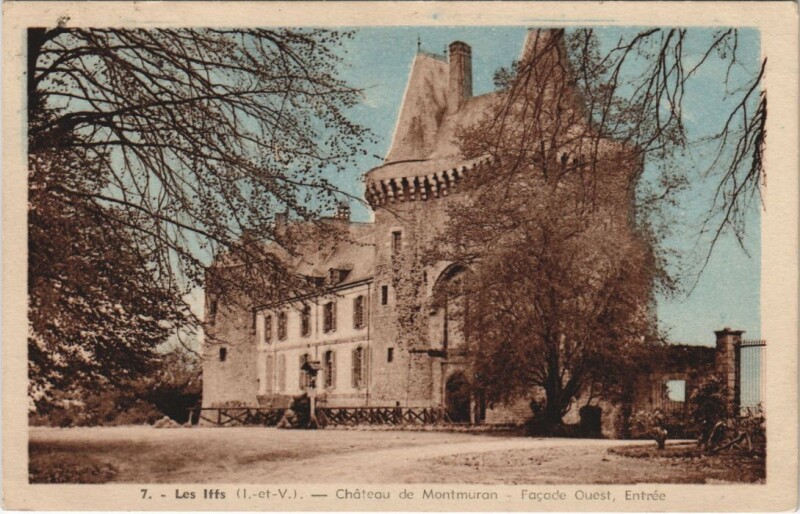 Carte postale ancienne Les Iffs Chateau de Montmuran aux Iffs