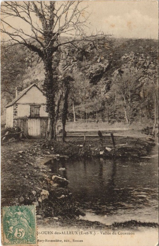 Carte postale ancienne Saint-Ouen-des-Alleux Vallee du Couesnon à Saint-Ouen-des-Alleux