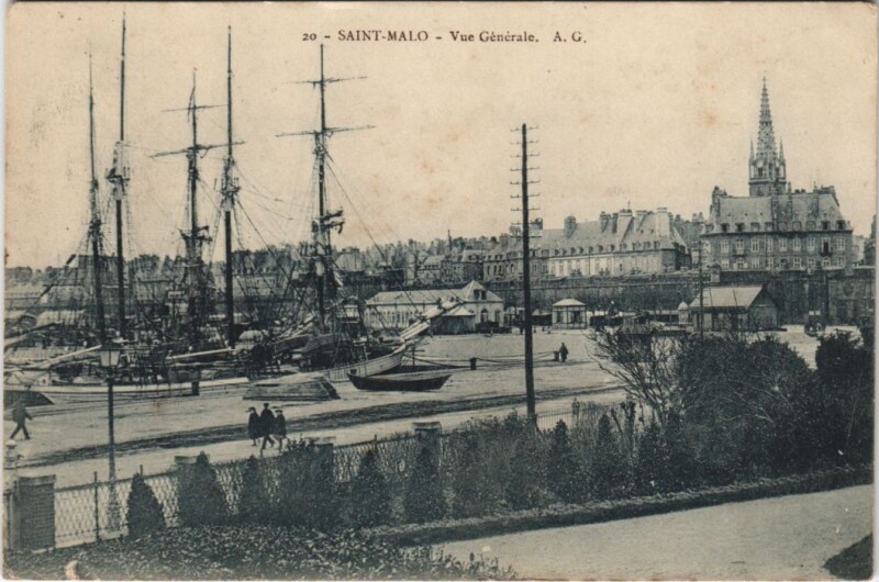 Carte postale ancienne Saint-Malo Vue Generale à Saint-Malo