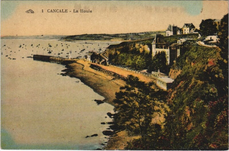 Carte postale ancienne Cancale La Houle à Cancale