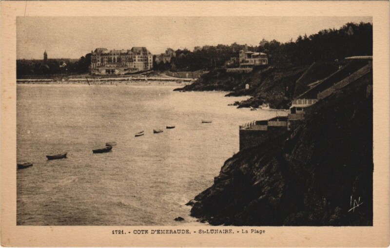 Carte postale ancienne Saint-Lunaire La Plage à Saint-Lunaire