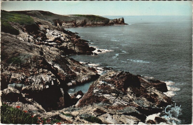 Carte postale ancienne Cancale Rochers de la Pointe du Grouin et Pointe de la Mouliere à Cancale