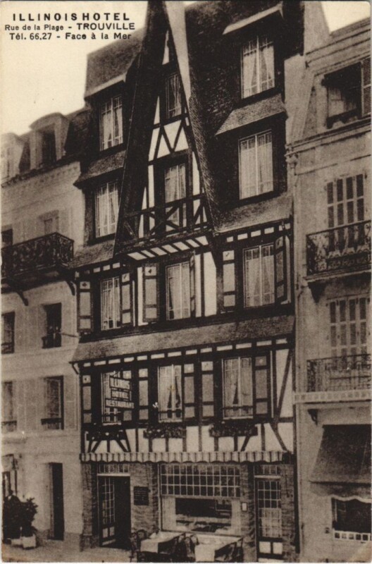 Carte postale ancienne Trouville Illinois Hotel