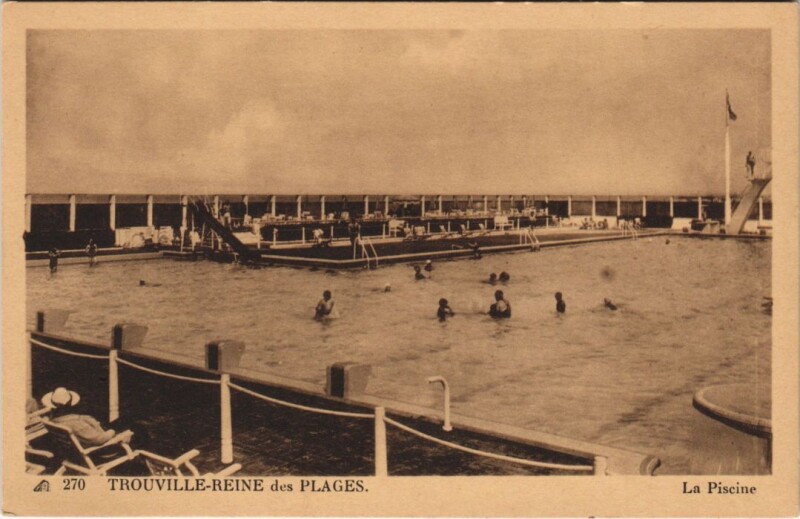 Carte postale ancienne Trouville La Piscine