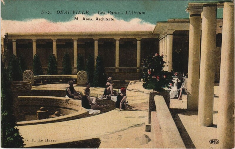 Carte postale ancienne Deauville Les Bains, l'Atrium à Deauville
