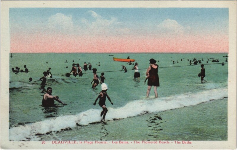 Carte postale ancienne Deauville Les Bains à Deauville