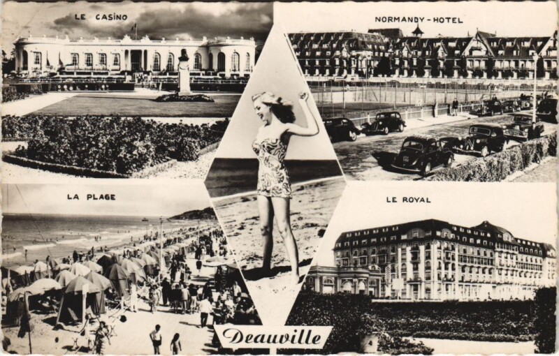 Carte postale ancienne Deauville souvenir à Deauville