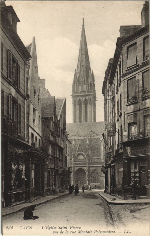 Carte postale ancienne Caen Eglise Saint Pierre