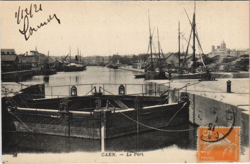 Carte postale ancienne Caen Le Port