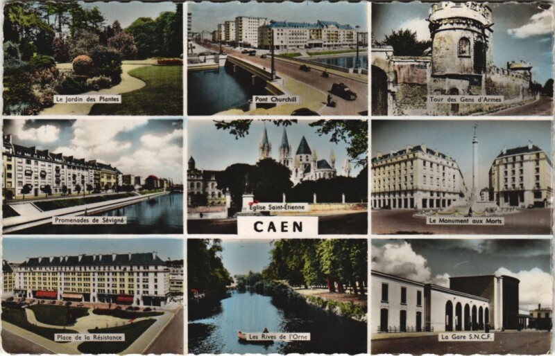 Carte postale ancienne Caen souvenir