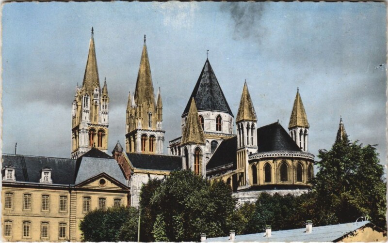 Carte postale ancienne Caen Eglise Saint Etienne
