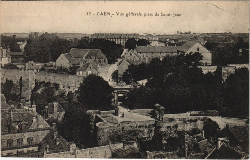 Carte postale ancienne Caen vue generale