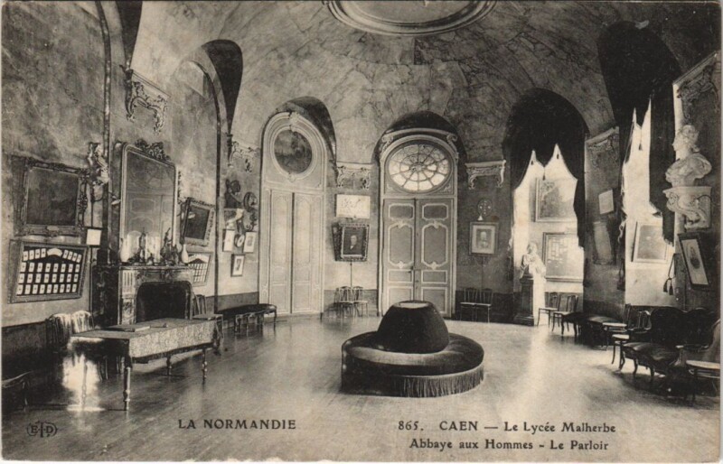 Carte postale ancienne Caen Lycee Malherbe
