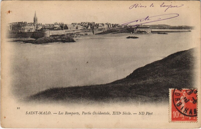 Carte postale ancienne Saint Malo Les Remparts, Partie Occidentale à Saint-Malo