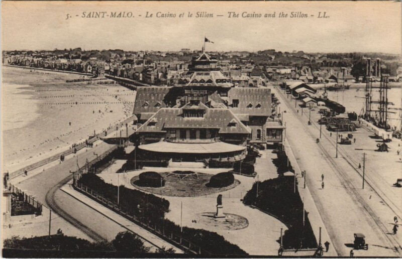 Carte postale ancienne Saint Malo Casino et le Sillon à Saint-Malo
