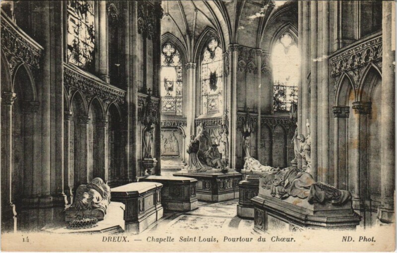Carte postale ancienne Dreux Chapelle Saint-Louis, Pourtour du Choeur France à Dreux
