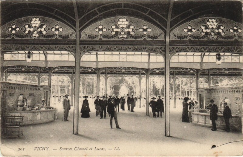 Carte postale ancienne Vichy Sources Chomel et Lucas France à Vichy