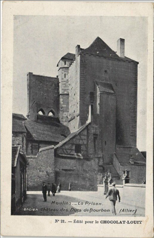 Carte postale ancienne Moulins La Prison à Moulins