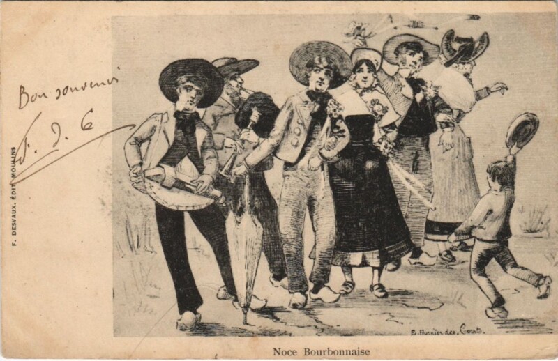 Carte postale ancienne Noce Bourbonnaise