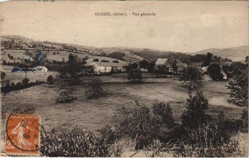 Carte postale ancienne Glozel Vue Generale
