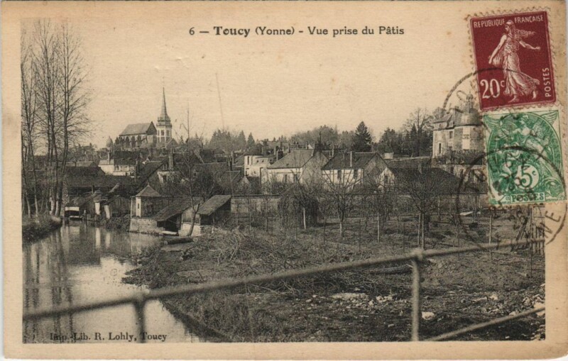Carte postale ancienne Toucy Vue prise du Patis France à Toucy