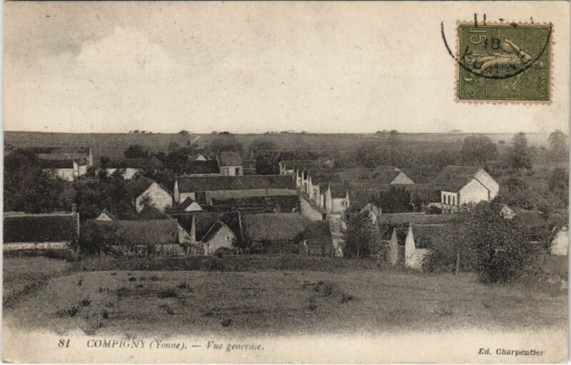 Carte postale ancienne Compigny Vue Generale France à Compigny