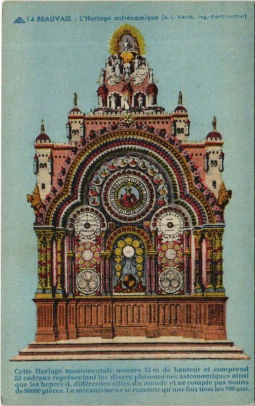 Carte postale ancienne Beauvais Cathedrale - L'Horloge Astronomique à Beauvais