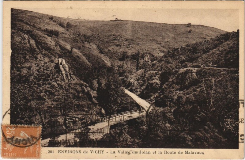 Carte postale ancienne Valle du Jolan Route de Malavaux
