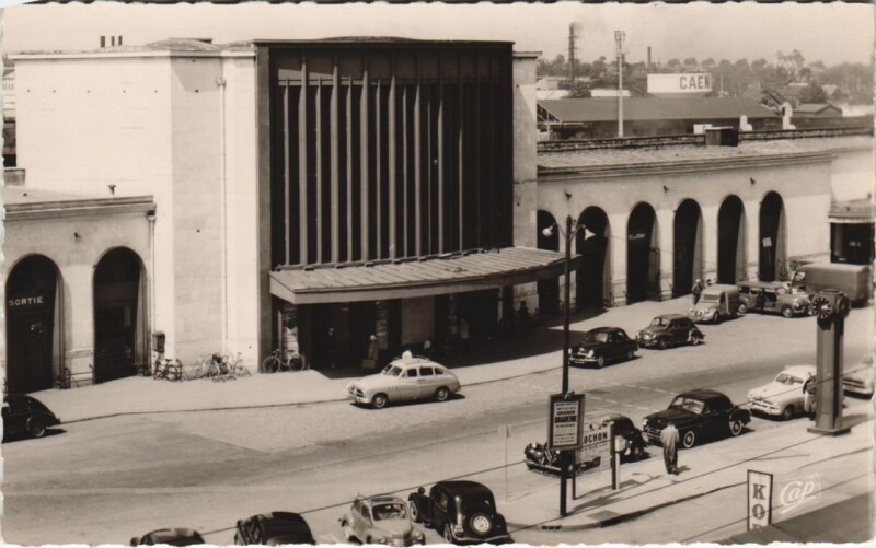 Carte postale ancienne Caen La Gare