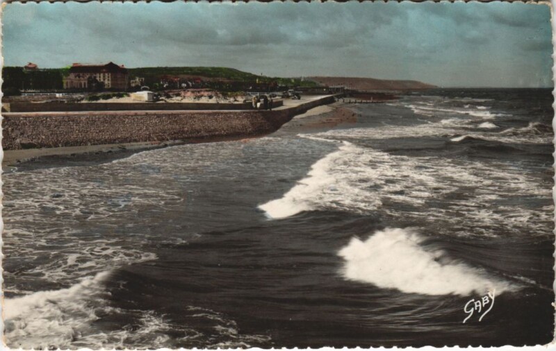 Carte postale ancienne Deauville La Plage a Maree Haute à Deauville