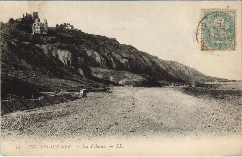 Carte postale ancienne Villers-sur-Mer Les Falaises à Falaise