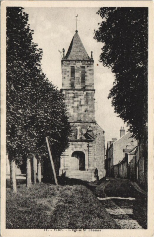 Carte postale ancienne Vire L'Eglise Saint-Thomas