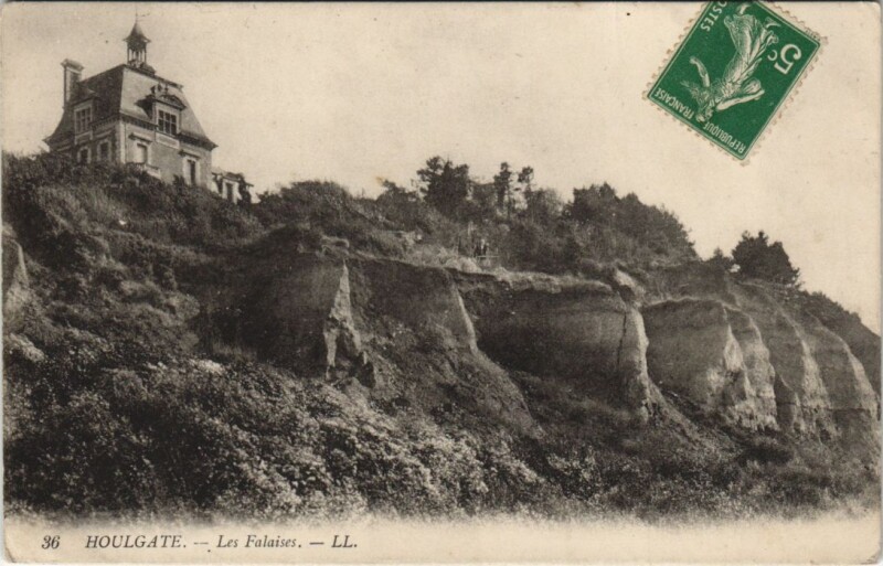 Carte postale ancienne Houlgate Les Falaises à Falaise