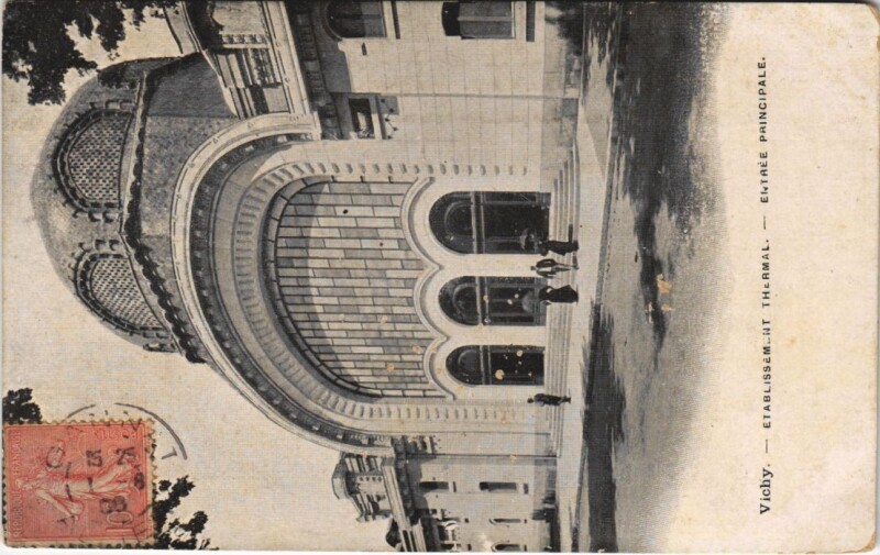 Carte postale ancienne Vichy Etablissement Thermal France à Vichy
