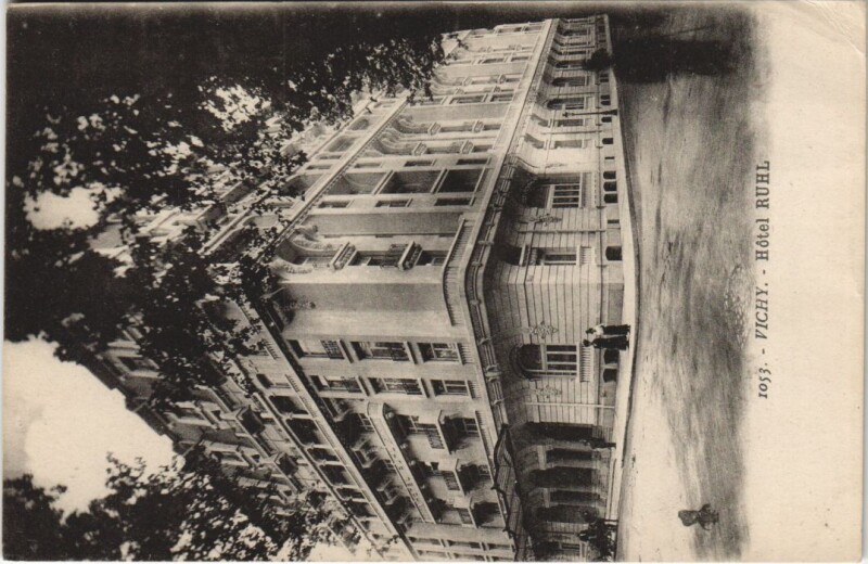 Carte postale ancienne Vichy Hotel Ruhl France à Vichy