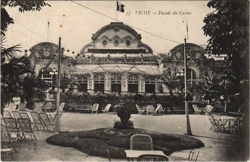 Carte postale ancienne Vichy Facade du Casino France à Vichy