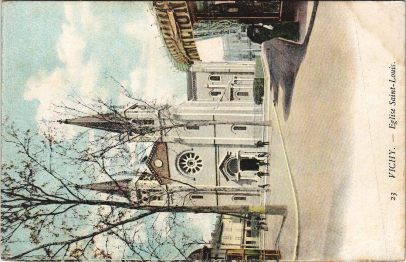 Carte postale ancienne Vichy Eglise Saint-Louis France à Vichy