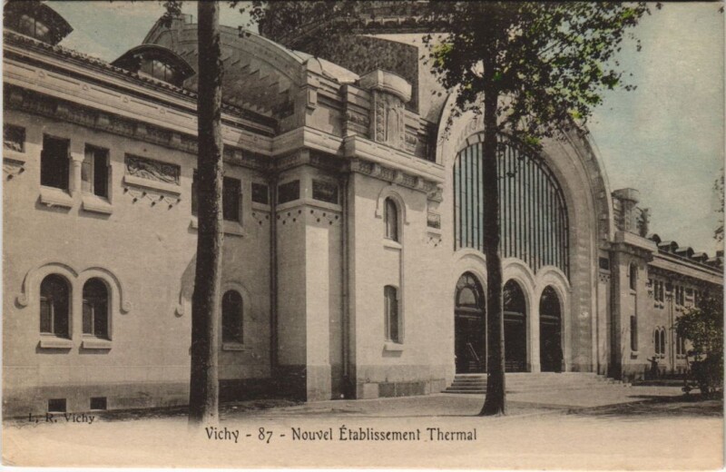 Carte postale ancienne Vichy Nouvel Etablissement Thermal France à Vichy