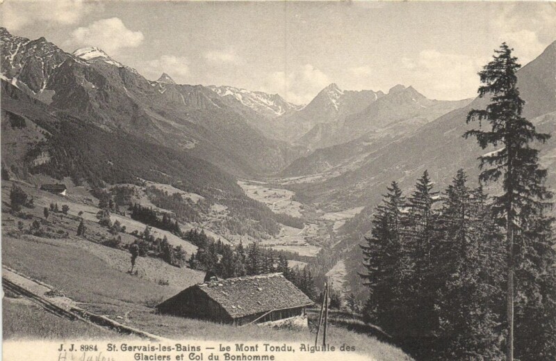Carte postale ancienne Saint-Gervais-les-Bains - Le Mont Tondu Aiguille des Glaciers et Col. à Saint-Gervais-les-Bains