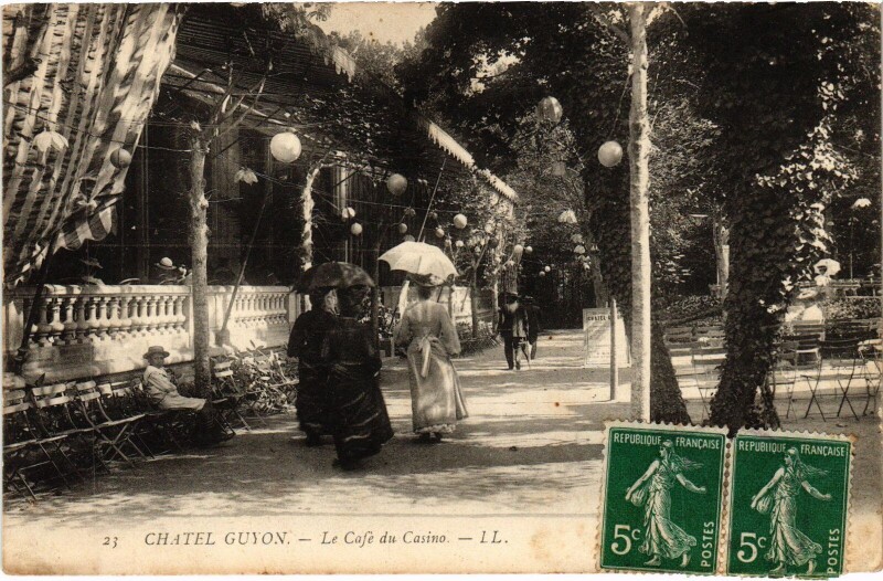 Carte postale ancienne Chatel-Guyon Le Cafe du Casino