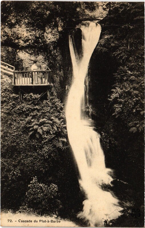 Carte postale ancienne Cascade du Plat-a-Barbe